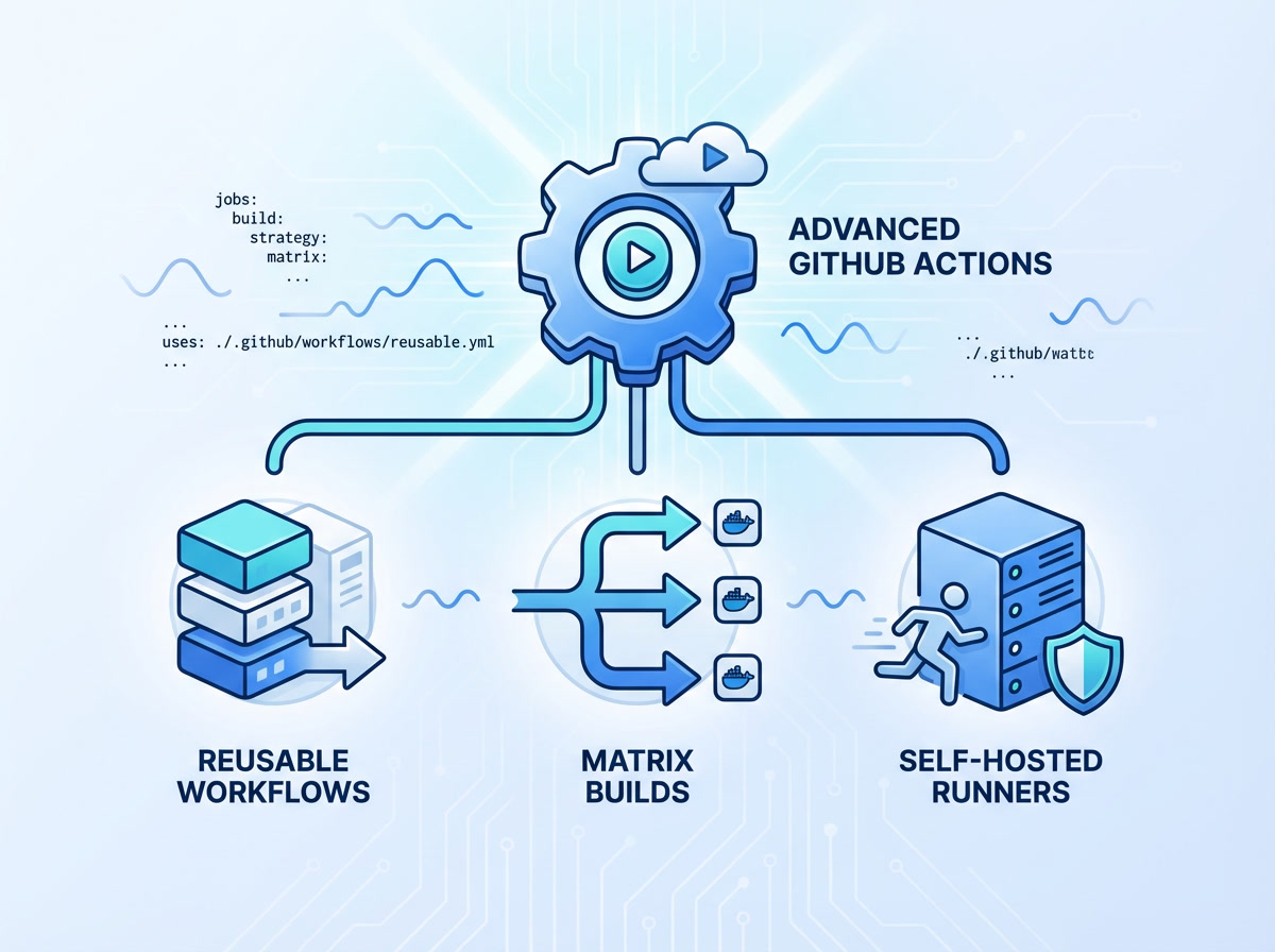 Advanced GitHub Actions: Reusable Workflows, Matrix Builds, and Self-Hosted Runners